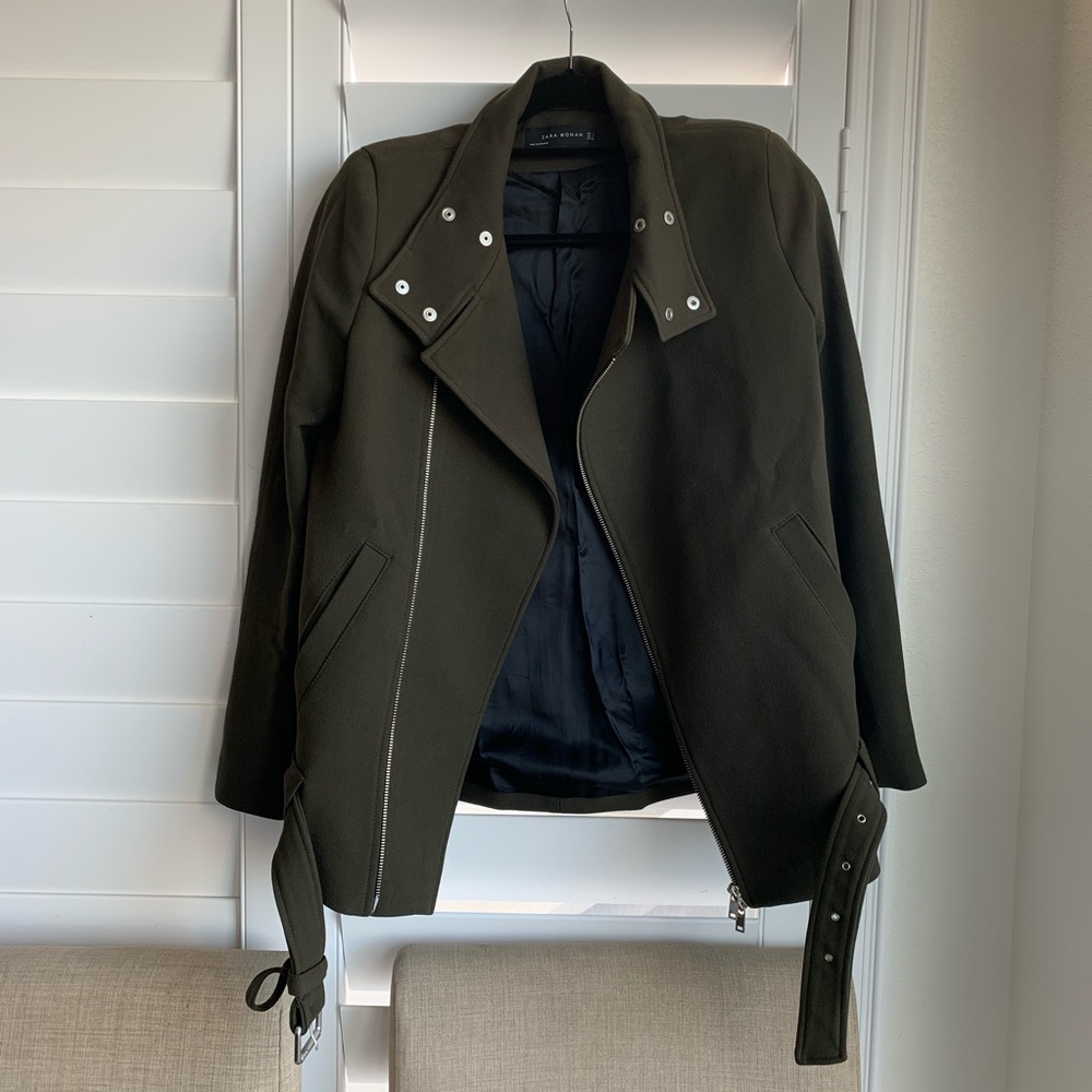 Zara Heavy Moto Coat
